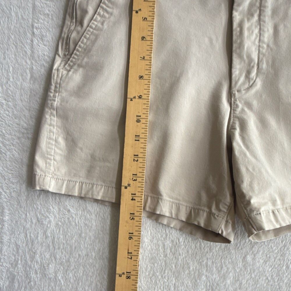 Calvin Klein Chino Shorts Beige Women's Size M Cotton Twill Button Zip Pockets - Picture 2 of 7